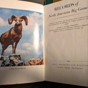 Boone and Crockett North American Big Game Records 1977 1964.